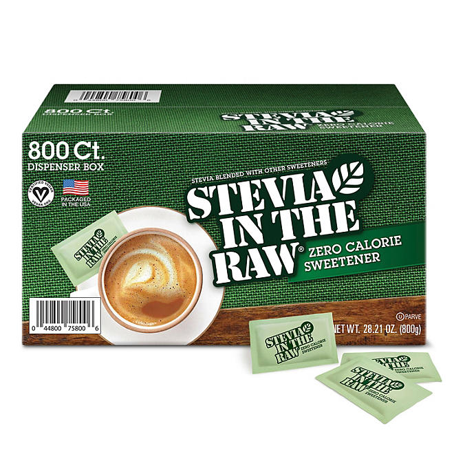 Stevia In The Raw Plant-Based Zero Calorie Sweetener Packets 800 ct.