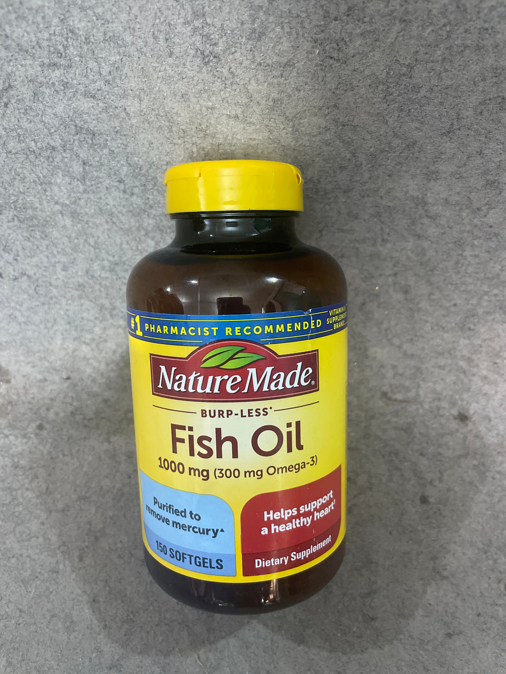 Nature Made Fish Oil  100 mg (300 mg Omega-3) 150 Softgels DLC: Oct25