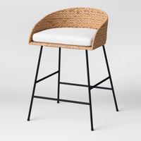 Landis Woven Backed Counter Height Barstool with Cushion - Threshold