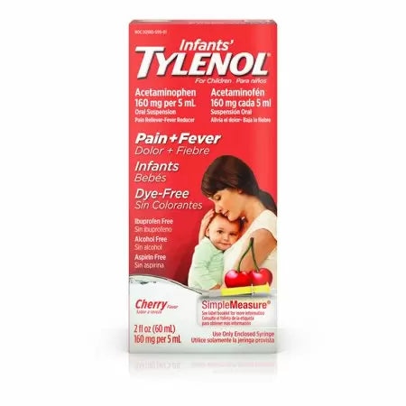 Nourrissons Tylenol Acetaminophen Medicine Dye-Free Cherry 2 fl. onces: OCT29