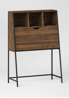 
              Loring Secretary Desk with Hutch and Charging Station Walnut - Threshold
            