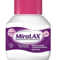 Miralax Gentle Constipation Relief without Harsh Side Effects Osmotic Laxative Powder DLC: 03/2026