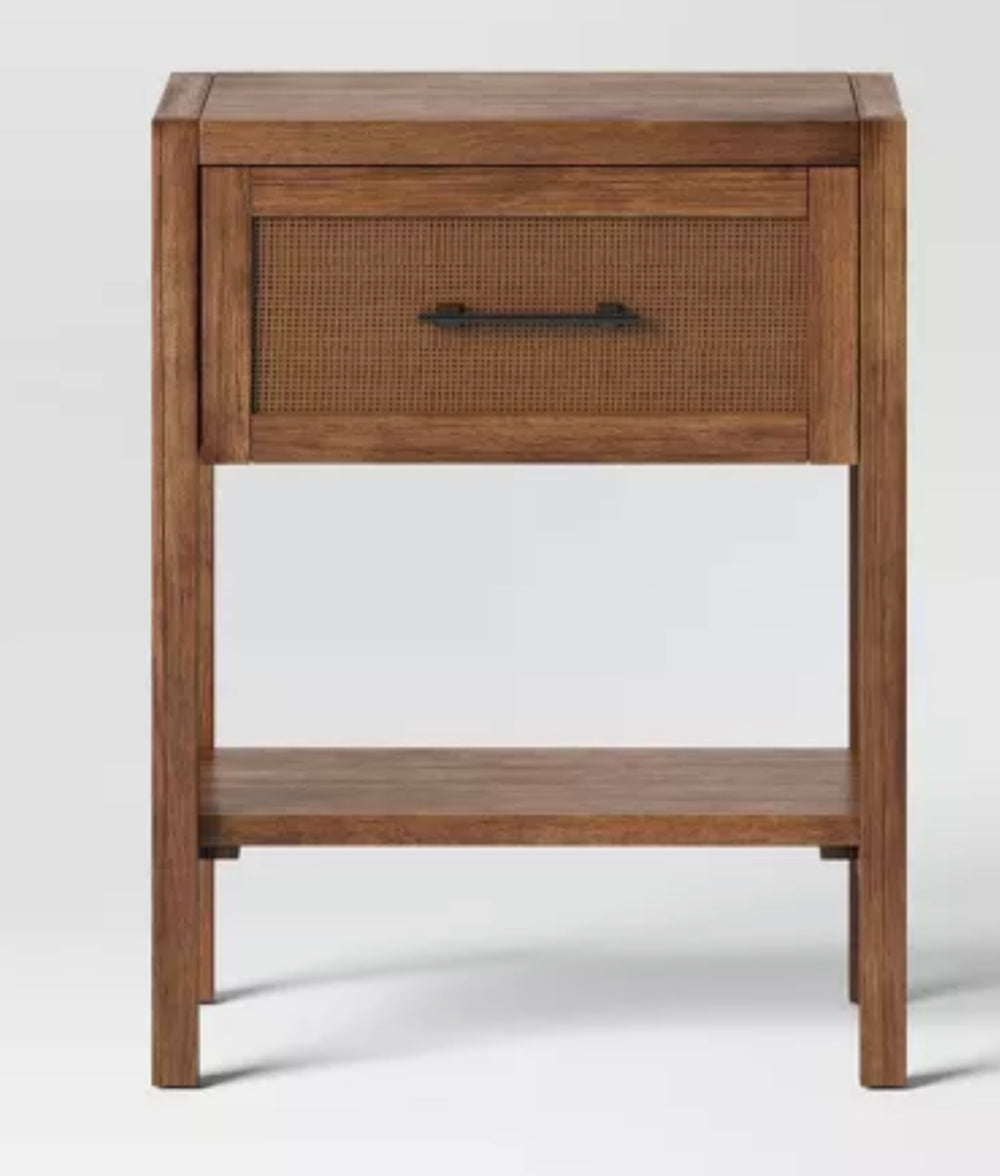 Warwick End Table with Drawer Brown - Threshold