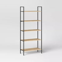 
              72" Loring 5 Shelf Ladder Bookshelf White - Threshold: Metal Frame, Fixed Shelves
            