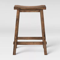 
              Halifax Farmhouse Wood Counter Height Barstool Brown - Threshold
            