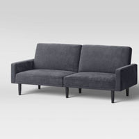 Futon Sofa with Arms Charcoal Gray - Room Essentials MM