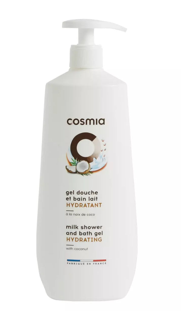 COSMIA Lait de douche et bain hydratant noix de coco 750ml DLC: Juin25