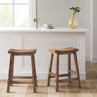 
              Halifax Farmhouse Wood Counter Height Barstool Brown - Threshold
            