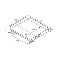 
              Fold Down Dorm Loft Tray Nightstand White - Room Essentials: Sturdy Steel, Multipurpose, No Assembly Required
            