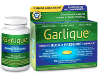 
              Garlique Garlic Extract Supplement, Healthy Blood Pressure Formula, Odorless & Vegan, 60 Caplets
            