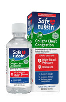 
              Safetussin DM Cough + Chest Congestion, Safe for Adults with High Blood Pressure & Diabetes, 8 oz
            