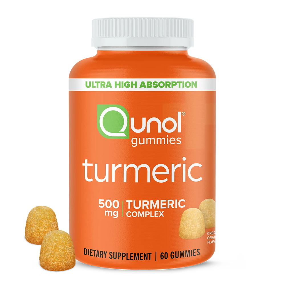 Qunol Curcuma Curcumin Gummies (60 unités) avec absorption ultra élevée, 500 mg de soutien articulaire à base de plantesQunol Turmeric Curcumin Gummies (60 Count) avec Ultra High Absorption 500mg   DLC: MAR24