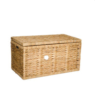 
              Large Water Hyacinth Wicker Storage Trunk with Lid
            