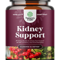 Kidney Support Cranberry Pills for Women and Men - High Strength Kidney Cleanse Detox & Repair with Stinging Nettle Uva Ursi and Astragalus for Kidney and Bladder Health - Non-GMO Halal and Vegan DLC: 06/2026