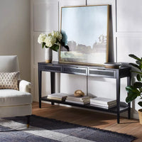 
              East Bluff Woven Drawer Console Table Black - Threshold designed with Studio McGee ( 152.4 cm x 35.5 cm x 76.2 cm)
            