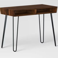 Hairpin Writing Desk with Storage Brown - Threshold