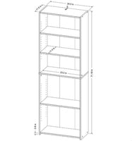 
              5 Shelf Bookcase White - Room Essentials MM  (L 1m x 62cm, La 30cm, H 80cm)
            