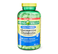 
              Spring Valley Triple Strength Glucosamine Chondroitin Tablets Dietary Supplement Value Size, 340 Count
            