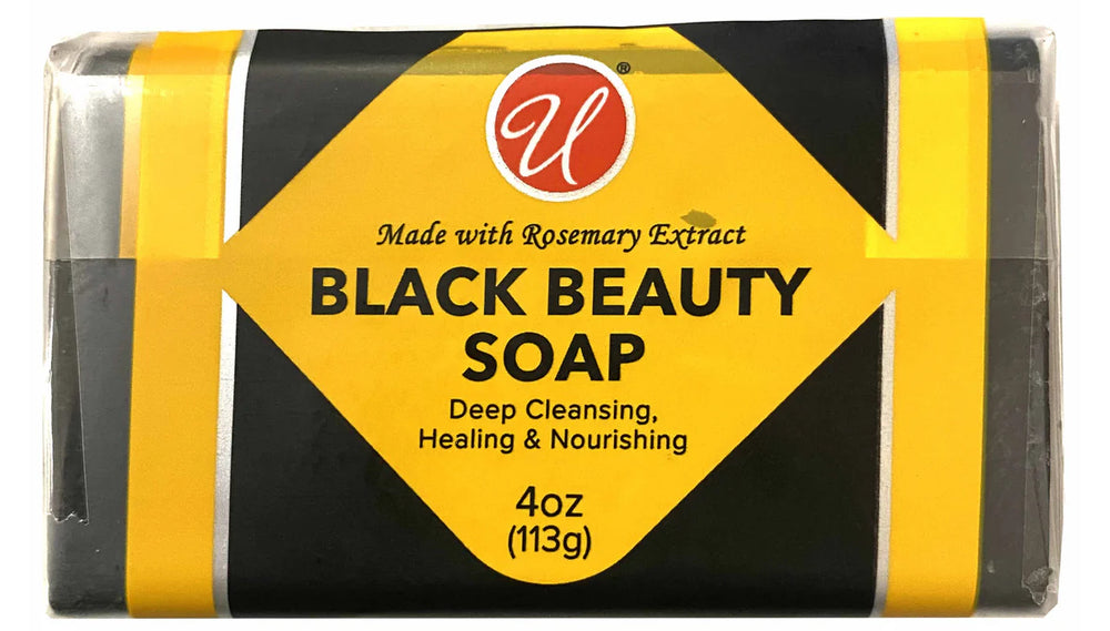 Beauty Bar African Black Soap Rosemary Extract Deep Cleansing Sk 4 Oz (113g)