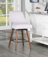 
              OSP Home Furnishings Bagford Tabouret de comptoir pivotant avec pieds expresso moyens Tissu brouillard 66 cm
            