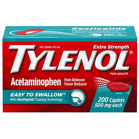 TYLENOL Extra Strength Acetaminophen, Easy To Swallow Caplets - 200.0 ea