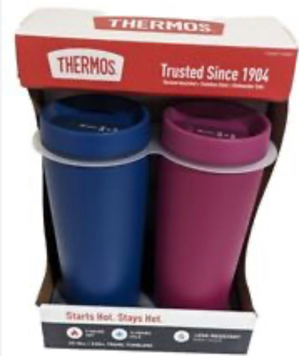 Thermos 18oz Travel Tumblers Hot for 5hrs. Cold for 14.