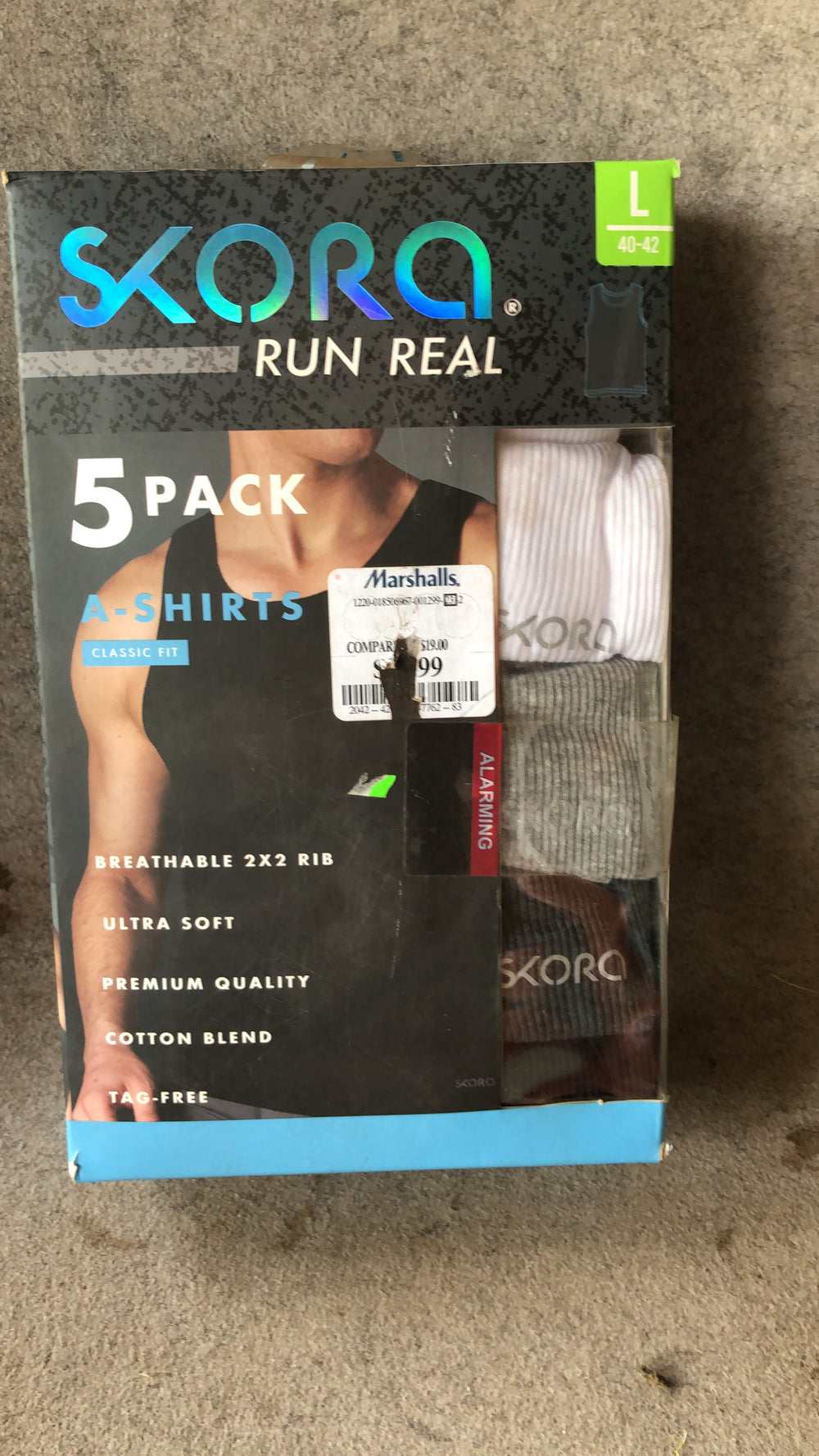 Skora Run Réal A-Shirts 5 pack L 40-42