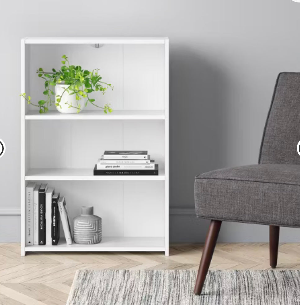 3 Shelf Bookcase White - Room Essentials
