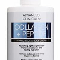 Advanced Clinicals Collagen Lotion + Peptide Firming Face & Body Cream, 15 fl oz/ (444 mL)