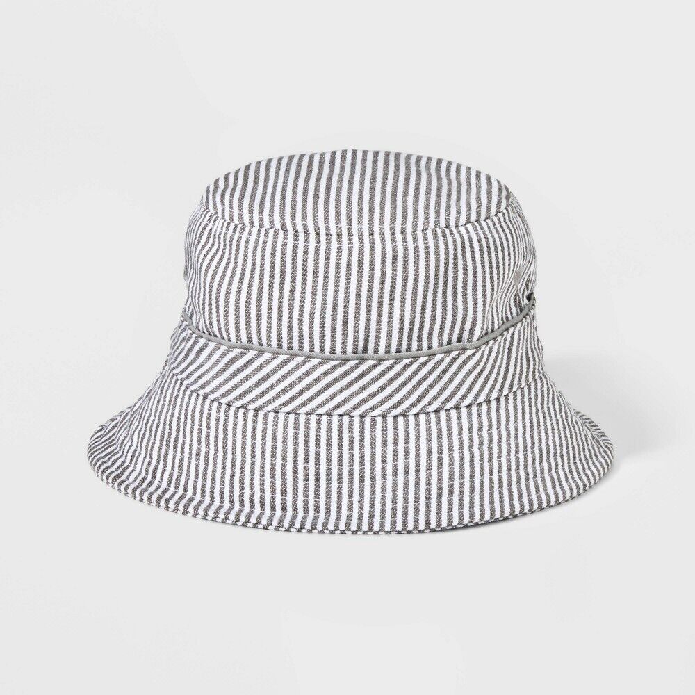 Toddler Boys' Striped Bucket Hat - Cat & Jack White 2T-5T