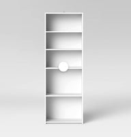 
              5 Shelf Bookcase White - Room Essentials MM  (L 1m x 62cm, La 30cm, H 80cm)
            