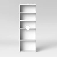 5 Shelf Bookcase White - Room Essentials MM  (L 1m x 62cm, La 30cm, H 80cm)