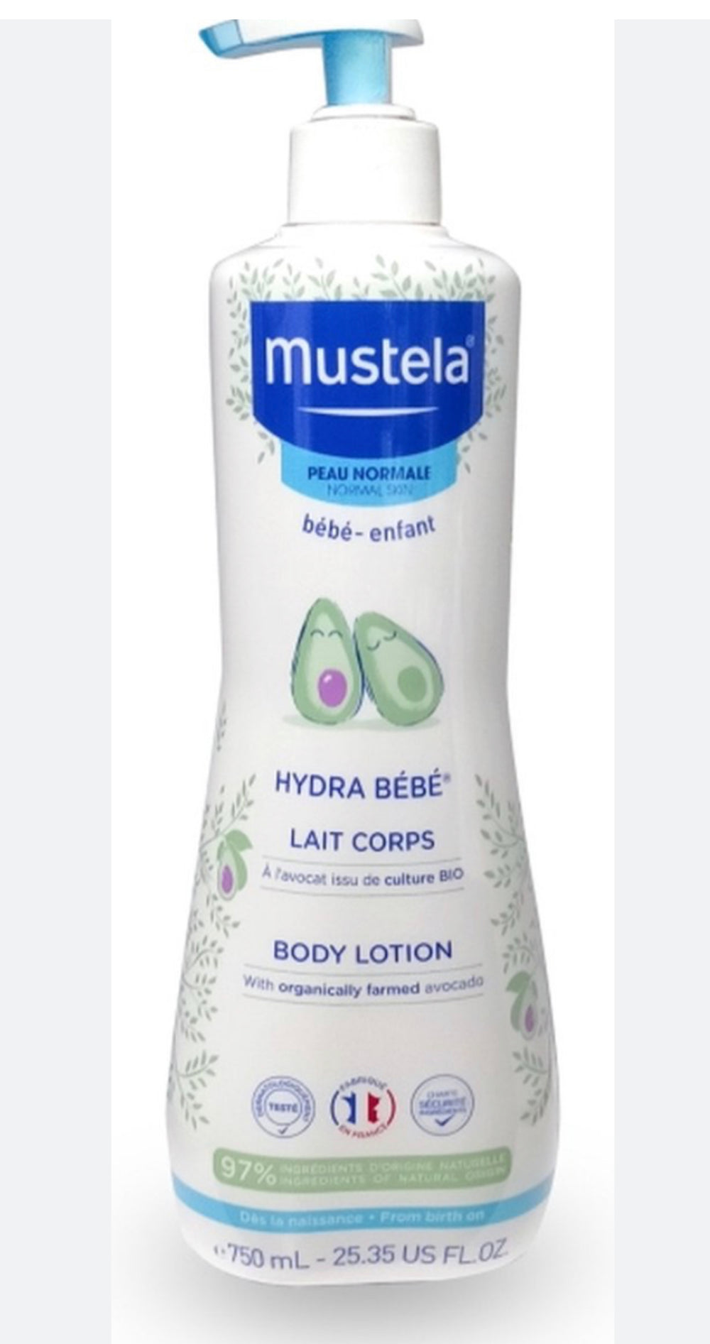 Mustela Hydra Bébé Lait Corps 750 ml DLC: 05/2024