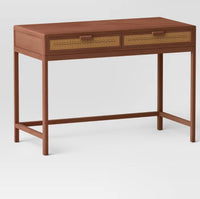 
              Minsmere Writing Desk with Drawers Brown - Threshold (60 in L x 14 in W x 30in H)
            