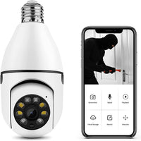 JNKC Home Security Camera 1080p Full HD Picture AI Powered Motion Detection Infrared Night Vision (Light Bulb Camera)