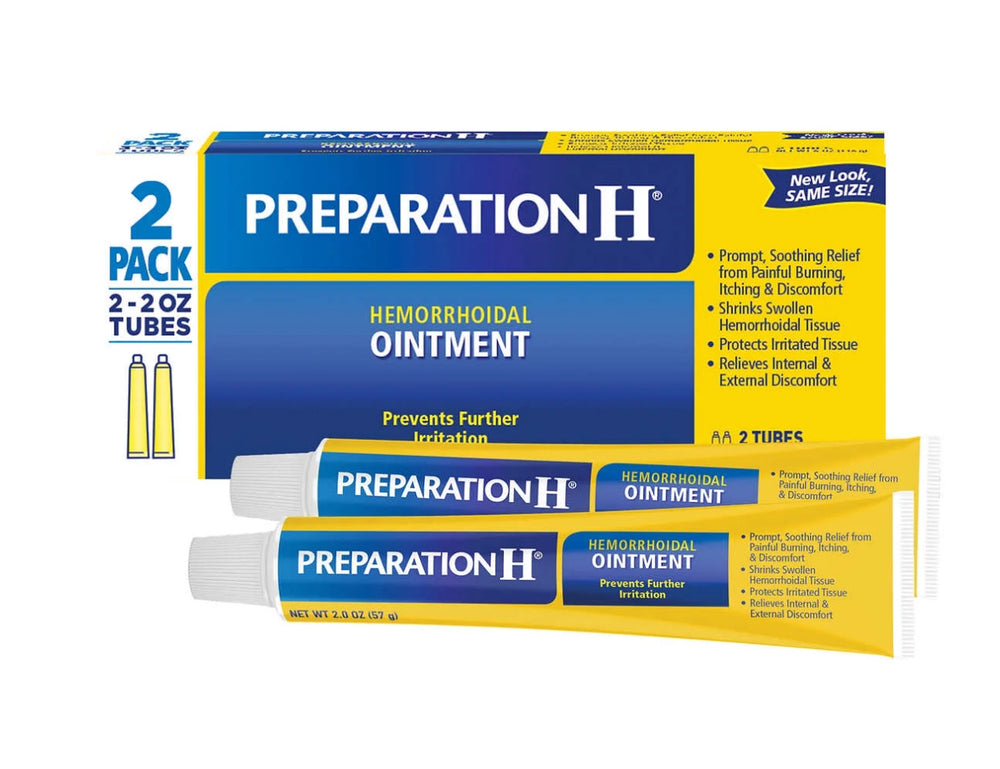 Preparation H Hemorrhoidal Ointment, 2 Oz Tubes, 2 Ct