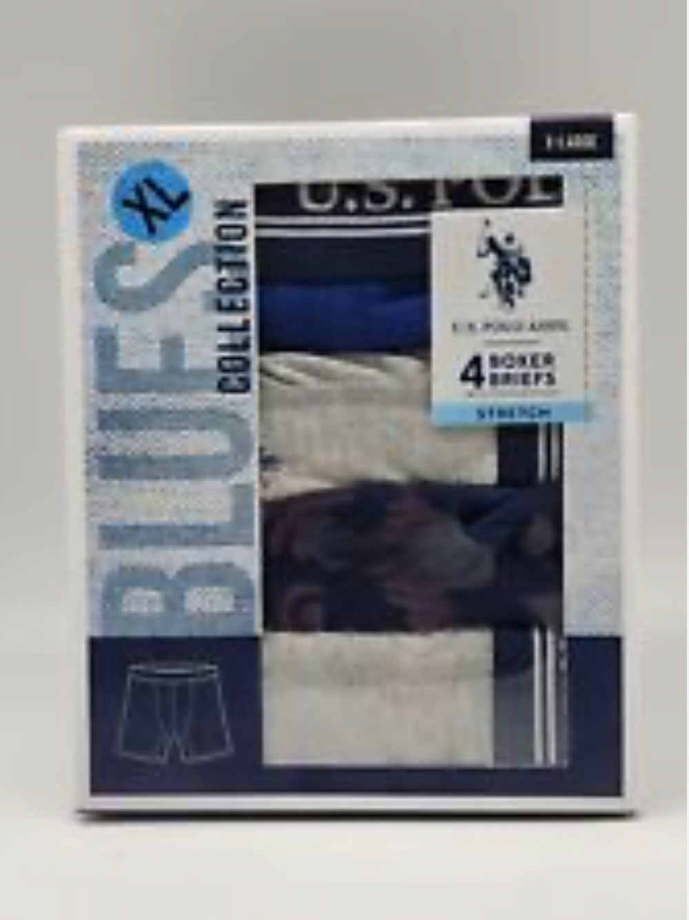 US Polo Assn. Black Underwear for Men 4 Boxer Briefs tall XL