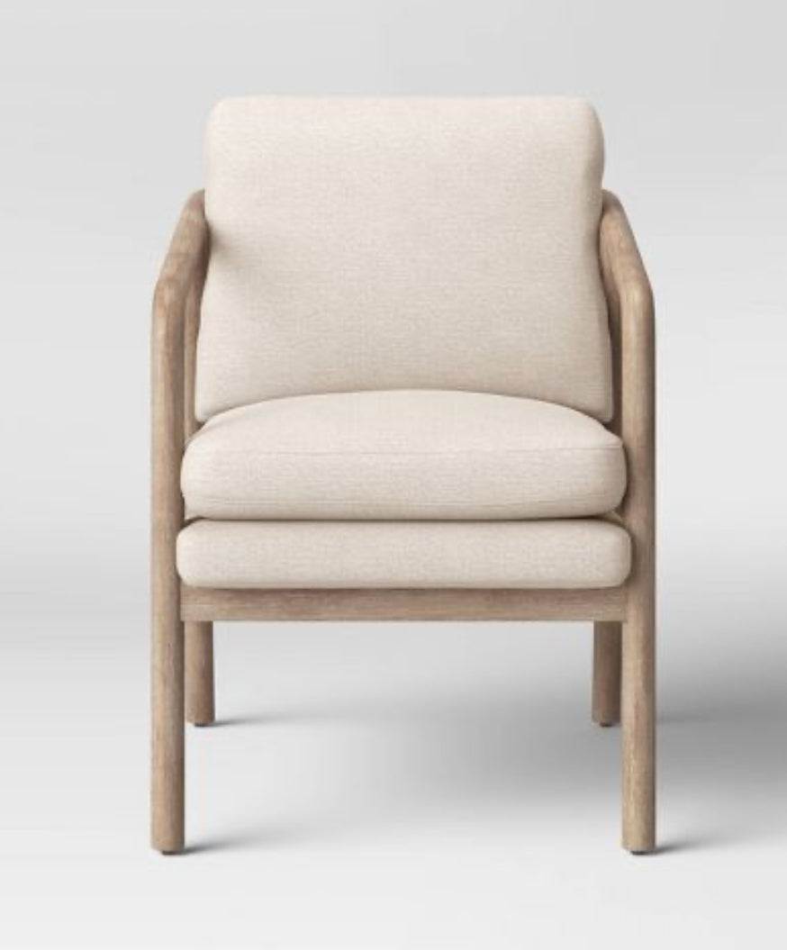 Tufeld Wood Armchair Beige - Threshold