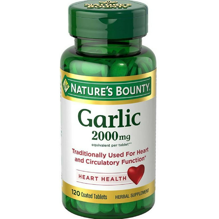 Nature's Bounty Garlic 2000mg, Tablets 120 CT DLC: Juillet25