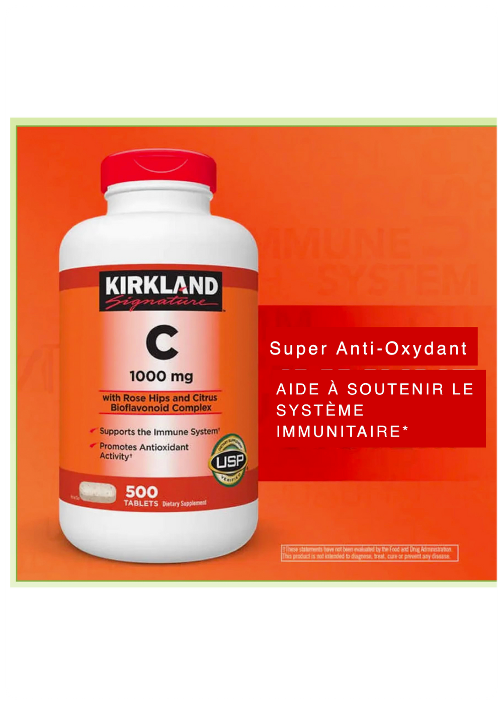 Kirkland Signature Vitamin C 1000 mg., 500 Tablets