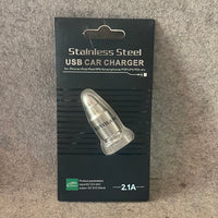 Stainless Steel USB Car Charger