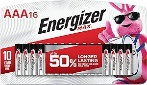 piles Energizer MAX AAA (paquet de 16), piles alcalines triple A.