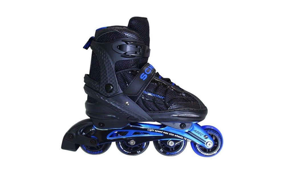 Schwinn Unisex Adult Adjustable Inline Skate - Black/Blue 6-7