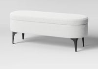 
              Storage Bench with Metal Legs Cream Boucle (FA) - Threshold
            