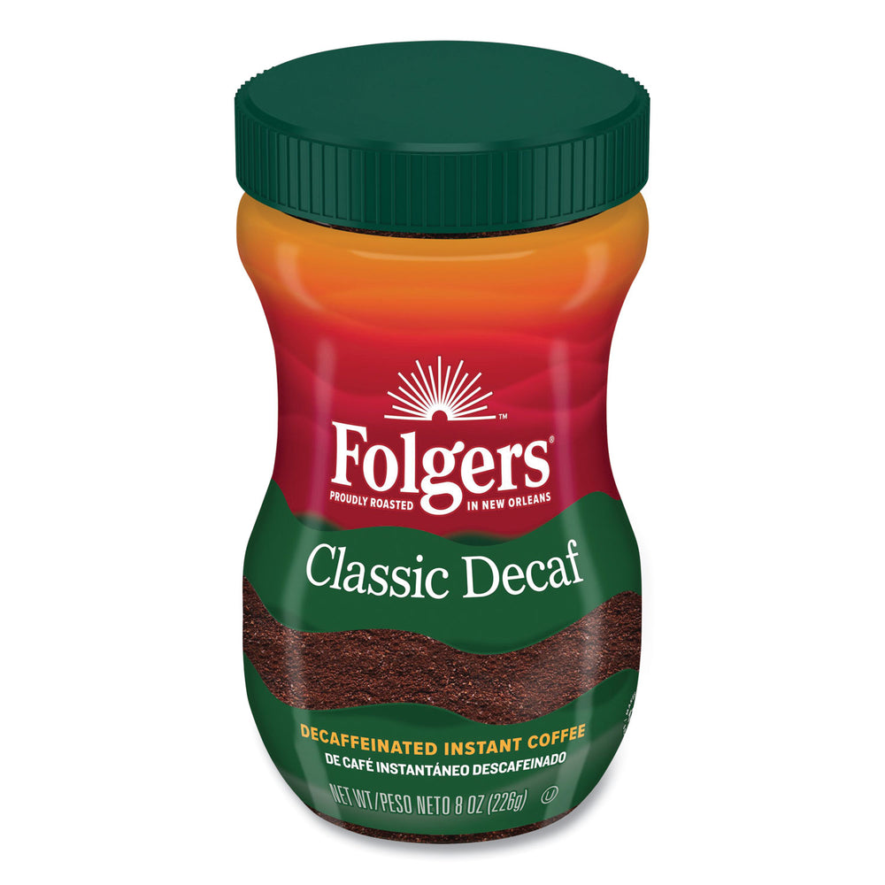 Folgers Classic Medium Roast Instant Coffee - Decaf - 8oz DLC: DEC24