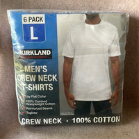 T-shirt homme à col rond Kirkland Signature équipage BLANC L