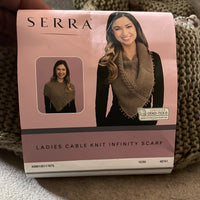 Serra Ladies Cable knit Infinity Scarf