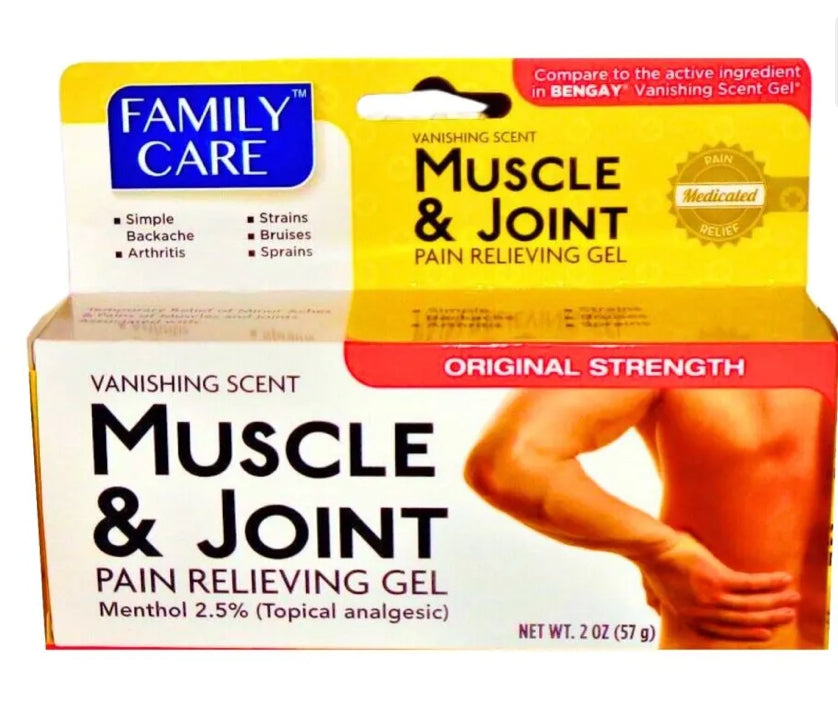 Muscle & Joint Pain Relieving Gel w/ Vanishing Scent ‘Family Care (57 g) DLC: Oct25