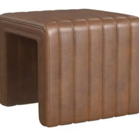 Modern Channel Ottoman Brown - HomePop