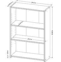 
              3 Shelf Bookcase White - Room Essentials MM  (L 62cm, La 25cm, H 90cm)
            